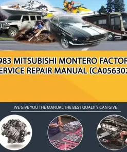 1983 Mitsubishi Montero Factory Service Repair Manual (CA056302)