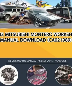 1983 Mitsubishi Montero Workshop Manual Download (CA021989)