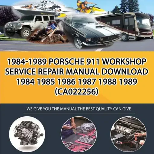 1984-1989 Porsche 911 Workshop Service Repair Manual Download 1984 1985 1986 1987 1988 1989 (CA022256)