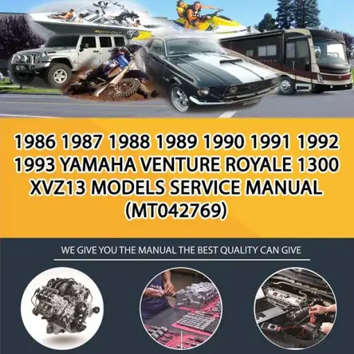 1986 1987 1988 1989 1990 1991 1992 1993 Yamaha Venture Royale 1300 Xvz13 Models Service Manual (MT042769)