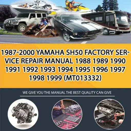 1987-2000 Yamaha Sh50 Factory Service Repair Manual 1988 1989 1990 1991 1992 1993 1994 1995 1996 1997 1998 1999 (MT013332)