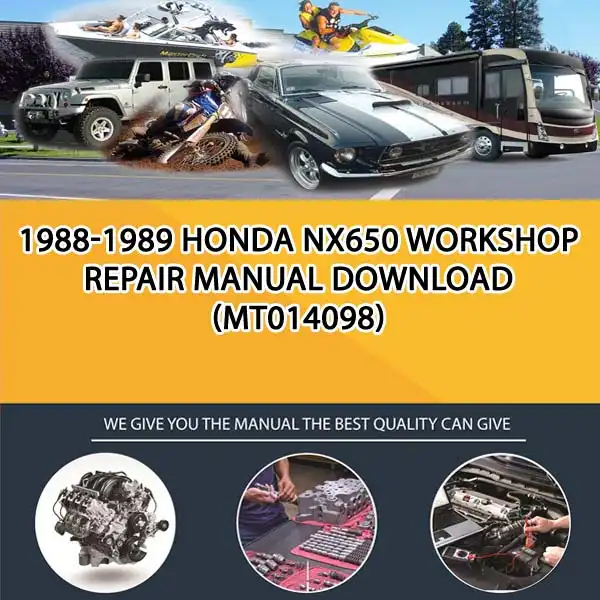 1988-1989 Honda Nx650 Workshop Repair Manual Download (MT014098)
