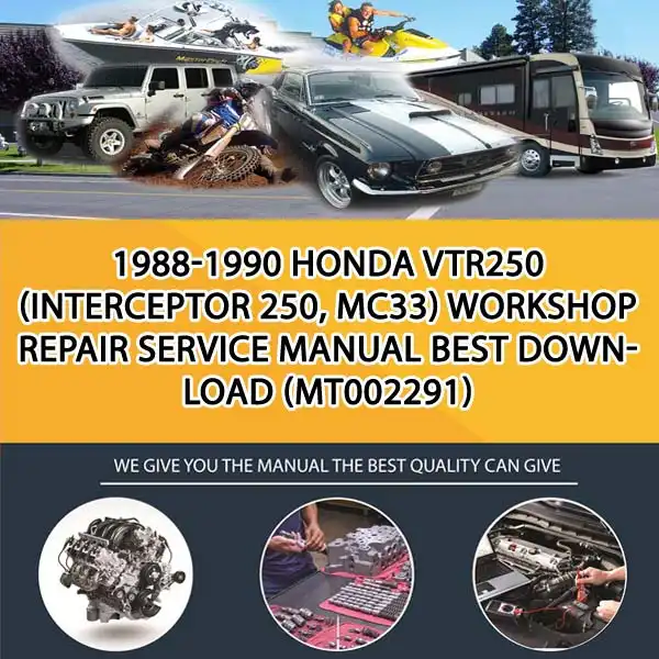 1988-1990 Honda Vtr250 (Interceptor 250, Mc33) Workshop Repair Service Manual Best Download (MT002291)