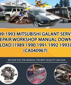 1989-1993 Mitsubishi Galant Service Repair Workshop Manual Download (1989 1990 1991 1992 1993) (CA040967)