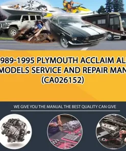 1989-1995 Plymouth Acclaim All Models Service And Repair Man (CA026152)