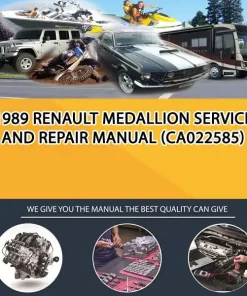 1989 Renault Medallion Service And Repair Manual (CA022585)