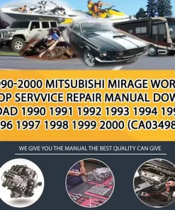 1990-2000 Mitsubishi Mirage Workshop Servvice Repair Manual Download 1990 1991 1992 1993 1994 1995 1996 1997 1998 1999 2000 (CA034981)