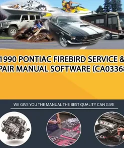 1990 Pontiac Firebird Service & Repair Manual Software (CA033682)