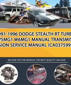 1991-1996 Dodge Stealth Rt Turbo W5Mg1 W6Mg1 Manual Transmission Service Manual (CA037599)