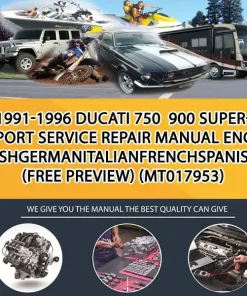 1991-1996 Ducati 750 900 Supersport Service Repair Manual EnglishGermanItalianFrenchSpanish (Free Preview) (MT017953)