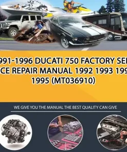 1991-1996 Ducati 750 Factory Service Repair Manual 1992 1993 1994 1995 (MT036910)