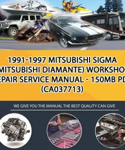 1991-1997 Mitsubishi Sigma (Mitsubishi Diamante) Workshop Repair Service Manual - 150Mb Pdf (CA037713)