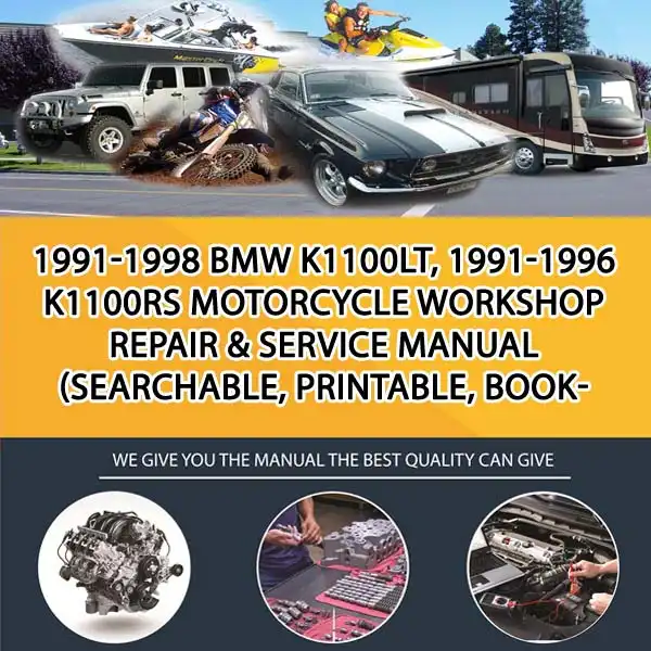 1991-1998 Bmw K1100Lt, 1991-1996 K1100Rs Motorcycle Workshop Repair & Service Manual (Searchable, Printable, Bookmarked, Ipad-Re (MT039801)