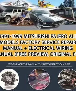 1991-1999 Mitsubishi Pajero All Models Factory Service Repair Manual + Electrical Wiring Manual (Free Preview, Original Fsm Cont (CA023389)