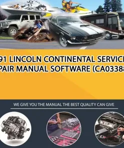 1991 Lincoln Continental Service & Repair Manual Software (CA033888)