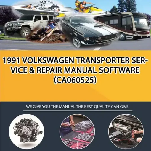 1991 Volkswagen Transporter Service & Repair Manual Software (CA060525)