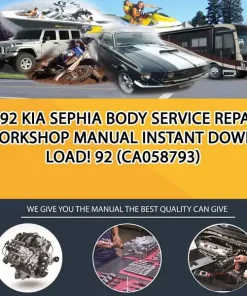 1992 Kia Sephia Body Service Repair Workshop Manual Instant Download! 92 (CA058793)