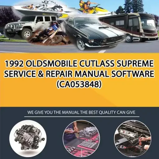 1992 Oldsmobile Cutlass Supreme Service & Repair Manual Software (CA053848)