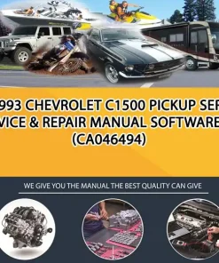 1993 Chevrolet C1500 Pickup Service & Repair Manual Software (CA046494)