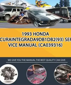 1993 Honda Acuraintegrada9Db1Db2(93) Service Manual (CA039316)