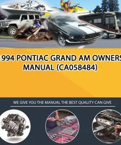 1994 Pontiac Grand Am Owners Manual (CA058484)