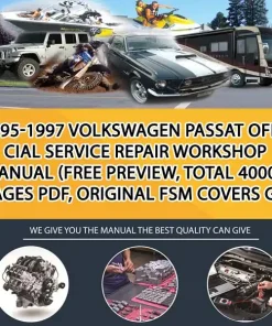 1995-1997 Volkswagen Passat Official Service Repair Workshop Manual (Free Preview, Total 4000+ Pages Pdf, Original Fsm Covers Ga (CA061454)