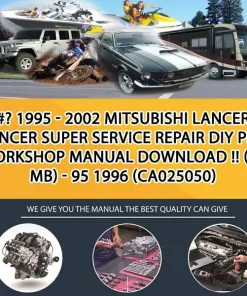 1995 - 2002 Mitsubishi Lancer Lancer Super Service Repair Diy Pdf Workshop Manual Download !! (30 Mb) - 95 1996 (CA025050)