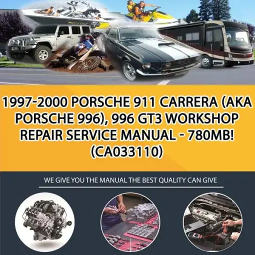 1997-2000 Porsche 911 Carrera (Aka Porsche 996), 996 Gt3 Workshop Repair Service Manual - 780Mb! (CA033110)