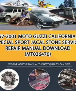 1997-2001 Moto Guzzi California Ev Special Sport Jacal Stone Service Repair Manual Download (MT036470)