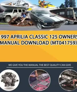1997 Aprilia Classic 125 Owners Manual Download (MT041759)