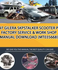 1997 Gilera SkpStalker Scooter Pdf Factory Service & Work Shop Manual Download (MT035668)