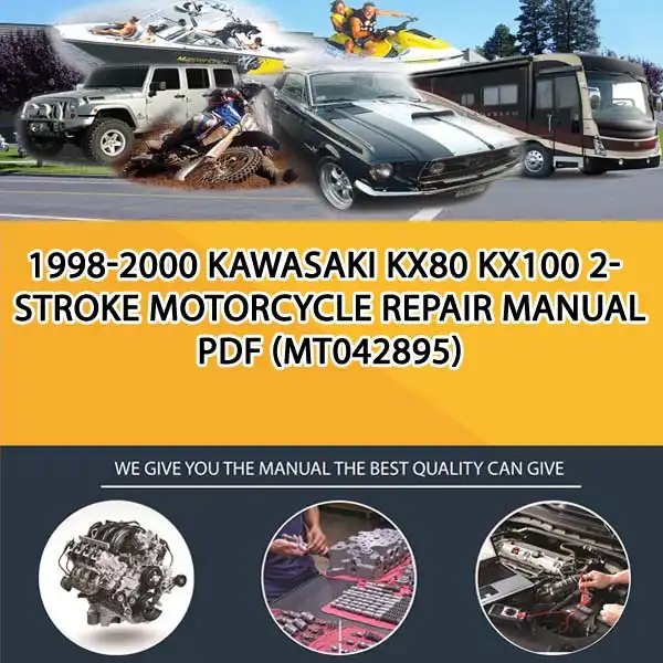 1998-2000 Kawasaki Kx80 Kx100 2-Stroke Motorcycle Repair Manual Pdf (MT042895)