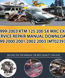 1999-2003 Ktm 125 200 Sx Mxc Exc Service Repair Manual Download 1999 2000 2001 2002 2003 (MT023938)