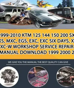 1999-2010 Ktm 125 144 150 200 Sx, Sxs, Mxc, Egs, Exc, Exc Six Days, Xc, Xc-W Workshop Service Repair Manual Download 1999 2000 2 (MT018864)