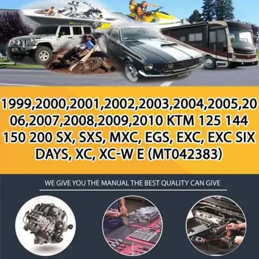 1999,2000,2001,2002,2003,2004,2005,2006,2007,2008,2009,2010 Ktm 125 144 150 200 Sx, Sxs, Mxc, Egs, Exc, Exc Six Days, Xc, Xc-W E (MT042383)