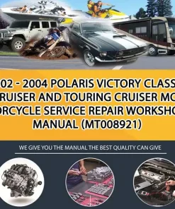 2002 - 2004 Polaris Victory Classic Cruiser And Touring Cruiser Motorcycle Service Repair Workshop Manual (MT008921)