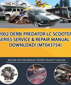 2002 Derbi Predator Lc Scooter Series Service & Repair Manual - Download! (MT043754)