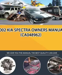 2002 Kia Spectra Owners Manual (CA048962)