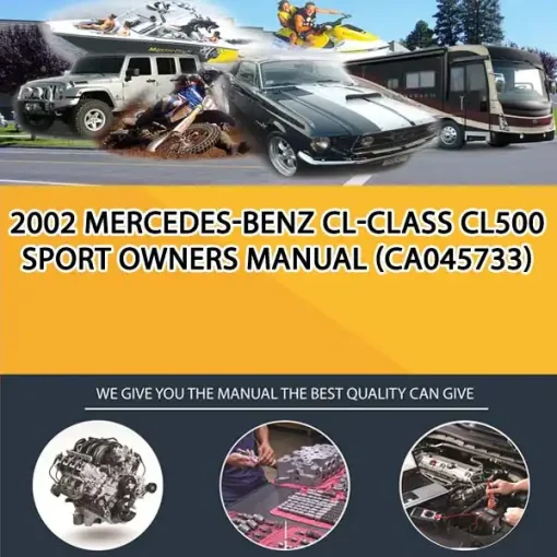 2002 Mercedes-Benz Cl-Class Cl500 Sport Owners Manual (CA045733)
