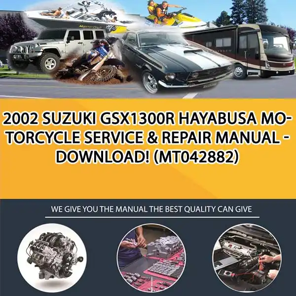 2002 Suzuki Gsx1300R Hayabusa Motorcycle Service & Repair Manual - Download! (MT042882)