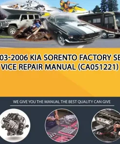 2003-2006 Kia Sorento Factory Service Repair Manual (CA051221)
