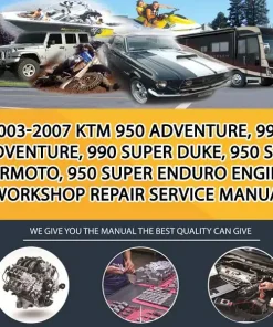2003-2007 Ktm 950 Adventure, 990 Adventure, 990 Super Duke, 950 Supermoto, 950 Super Enduro Engine Workshop Repair Service Manua (MT046224)