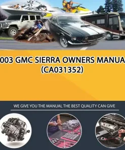 2003 Gmc Sierra Owners Manual (CA031352)