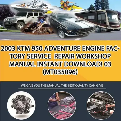 2003 Ktm 950 Adventure Engine Factory Service Repair Workshop Manual Instant Download! 03 (MT035096)