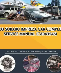 2003 Subaru Impreza Car Complete Service Manual (CA043546)