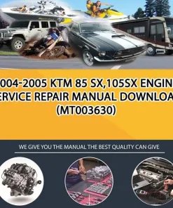 2004-2005 Ktm 85 Sx,105Sx Engine Service Repair Manual Download (MT003630)