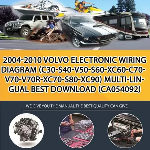 2004-2010 Volvo Electronic Wiring Diagram (C30-S40-V50-S60-Xc60-C70-V70-V70R-Xc70-S80-Xc90) Multi-Lingual Best Download (CA054092)