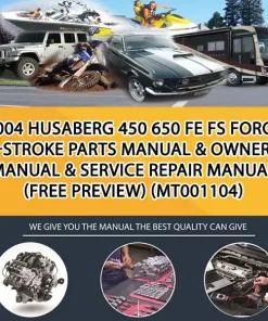 2004 Husaberg 450 650 Fe Fs Force 4-Stroke Parts Manual & Owners Manual & Service Repair Manual (Free Preview) (MT001104)
