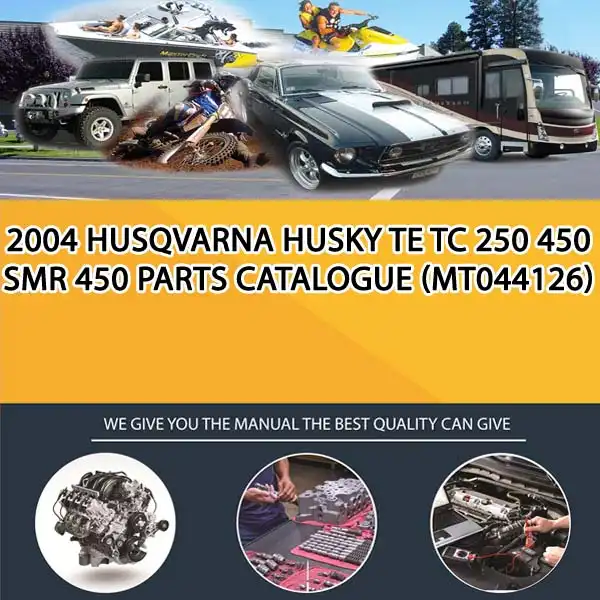 2004 Husqvarna Husky Te Tc 250 450 Smr 450 Parts Catalogue (MT044126)
