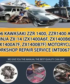 2006 Kawasaki Zzr 1400, Zzr1400 Abs, Ninja Zx-14 (Zx1400A6F, Zx1400B6F, Zx1400A7F, Zx1400B7F) Motorycle Workshop Repair Service (MT006770)